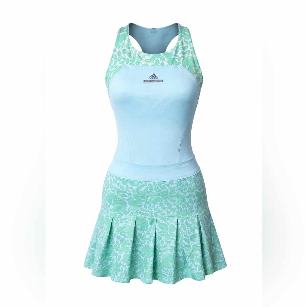 Adidas Stella McCartney Barricade‎ Tennis Dress Green Blue Athletic- Size XS